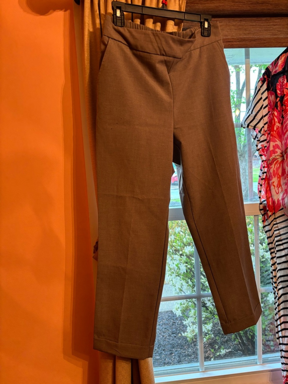 Rachel Zoe Straight-Leg Taupe Pants